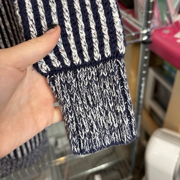 Vintage Gap Women's Navy Toggle Button Chunky Long Cardigan Size S Fisherman - Picture 12 of 12